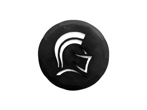 Black forged ball marker with Black Knight logo